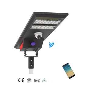 بطارية SS06 Solar Street Light LifePo4 مع كاميرا CCTV